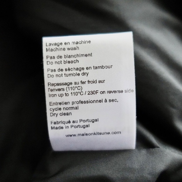 Maison Kitsune Mens Jacket MEDIUM Spring Fox Technical Windbreaker Navy - Picture 8 of 13